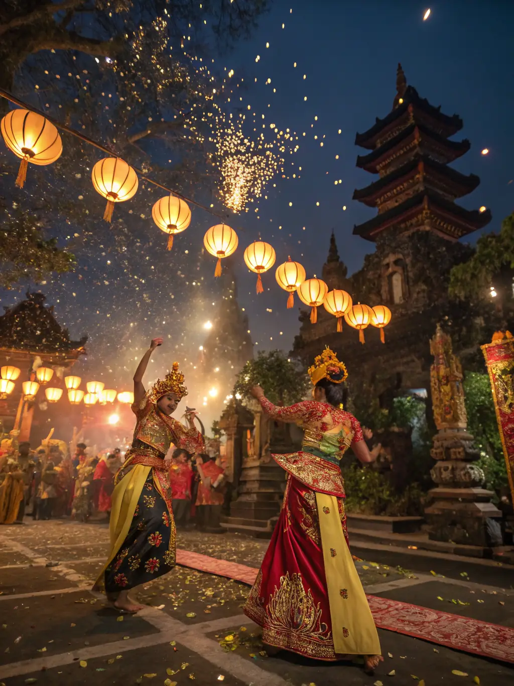 A captivating scene from a cultural event organized by ASSOCIATION VIVRE LIBRE, featuring traditional music, dance, and art, promoting cultural exchange and understanding.